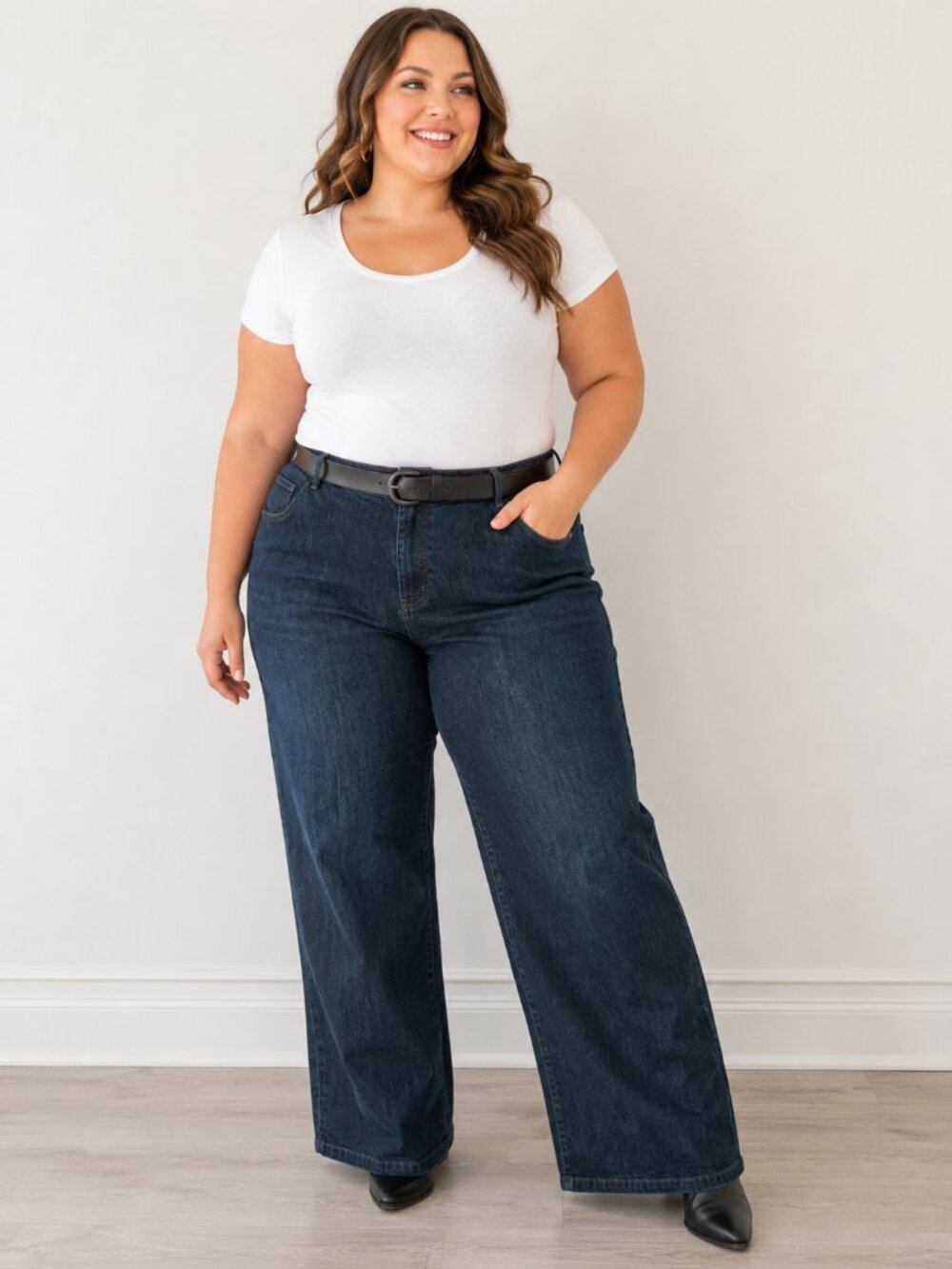 Sonoma Life + Style Women's Plus Size 24W Dark Wash Jeans NWT with belt